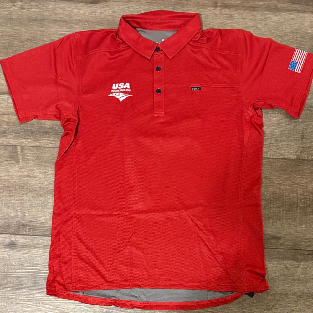 USA Swimming Red Polo Shirt